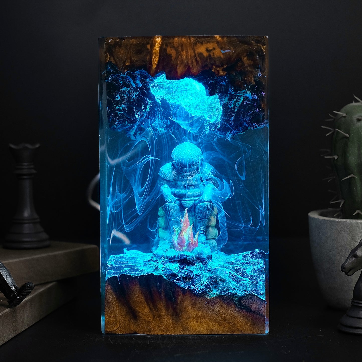 The Round Protector: Dark Kingdom Legend Resin Lamp