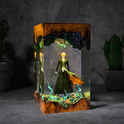 The Soul Guardian: Black Blade Resin Lamp