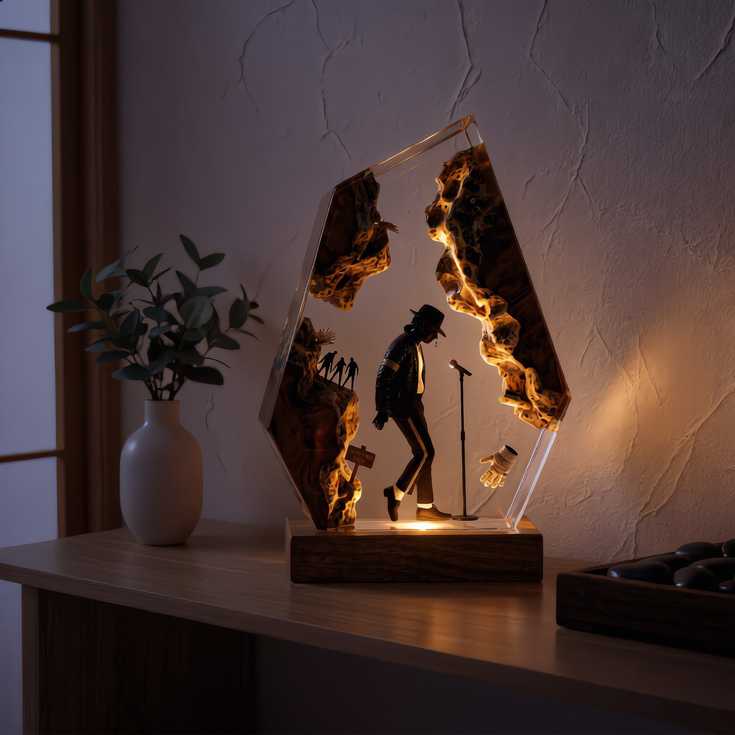The Music King: Anti-Gravity Dance Resin Lamp