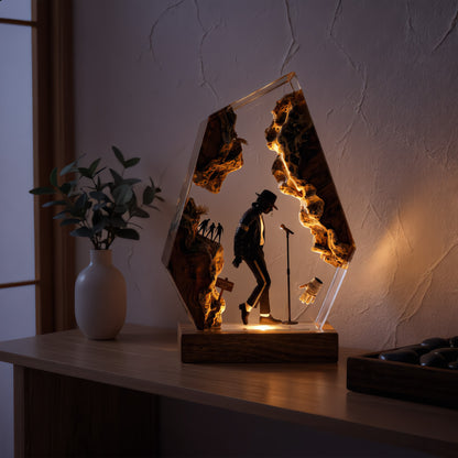 The Music King: Anti-Gravity Dance Resin Lamp