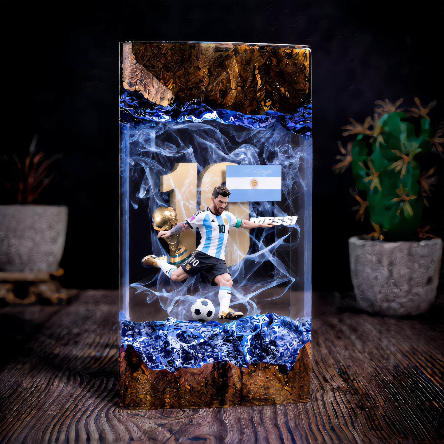 The Football GOAT: Iconic Number 10 Resin Lamp