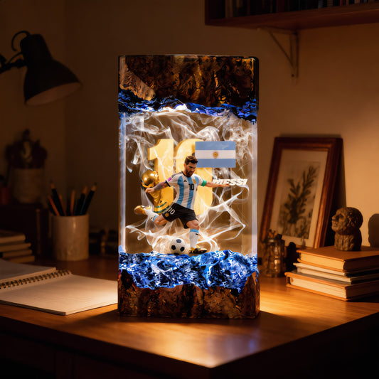 The Football GOAT: Iconic Number 10 Resin Lamp