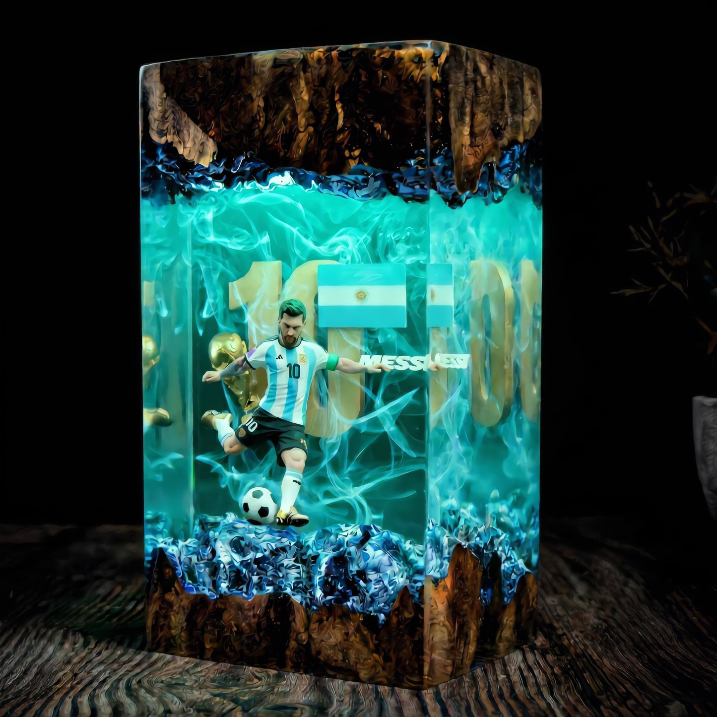 The Football GOAT: Iconic Number 10 Resin Lamp