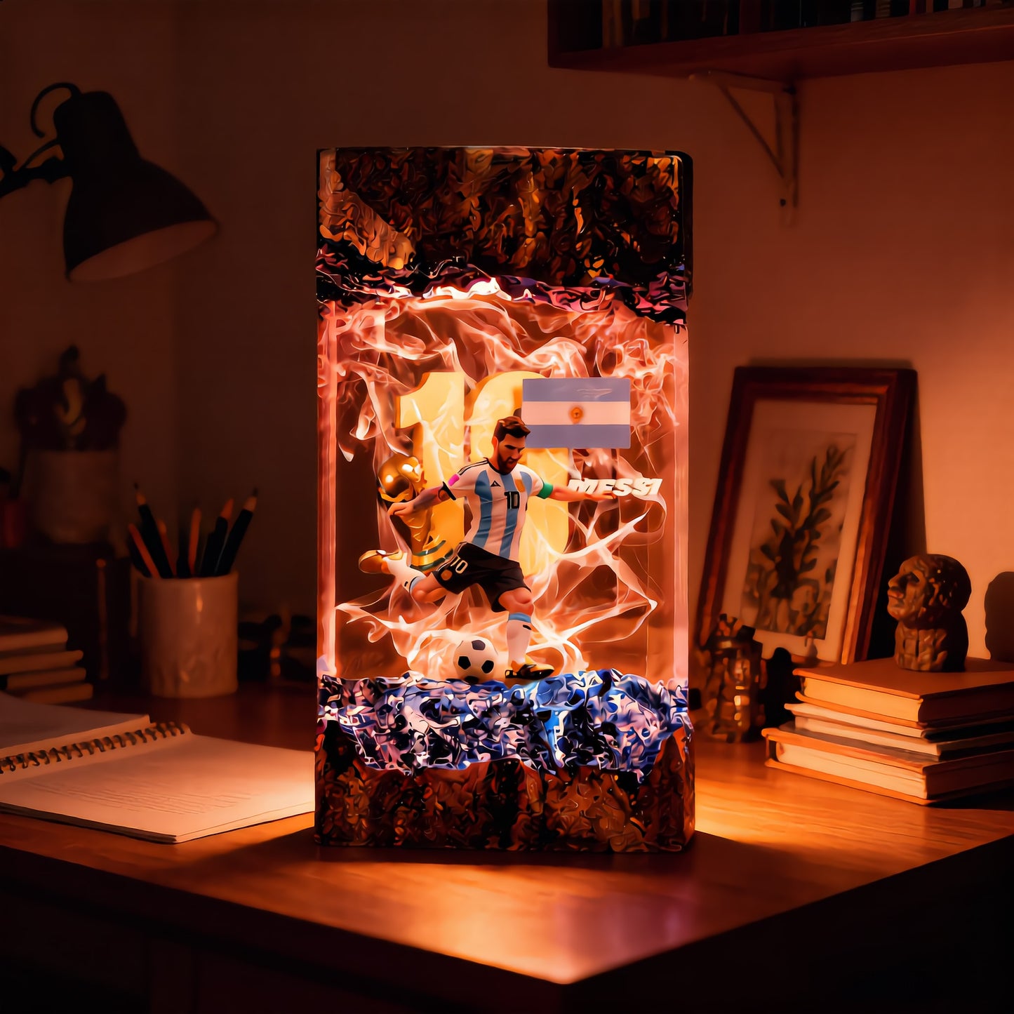 The Football GOAT: Iconic Number 10 Resin Lamp