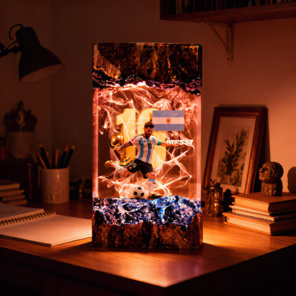 The Football GOAT: Iconic Number 10 Resin Lamp