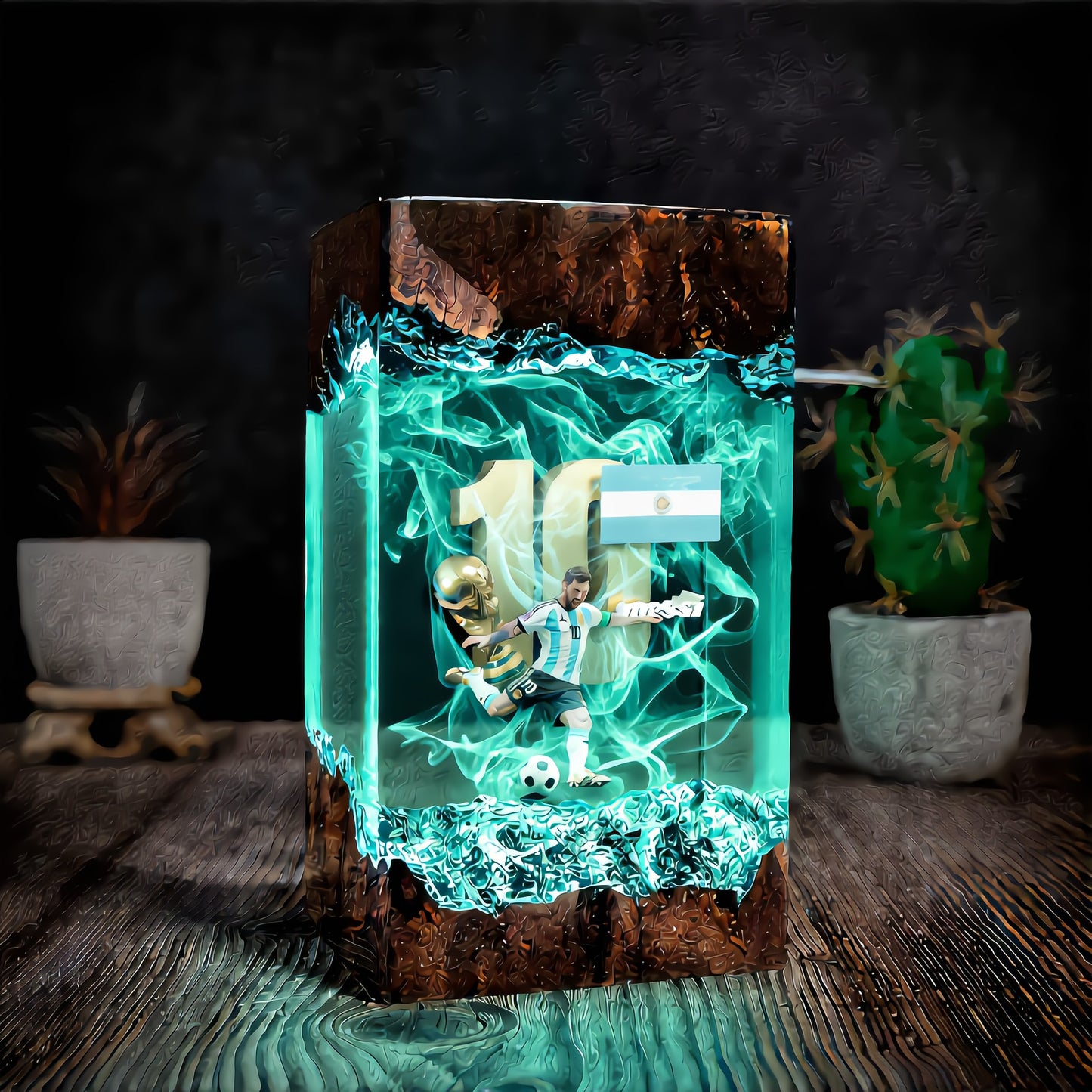 The Football GOAT: Iconic Number 10 Resin Lamp