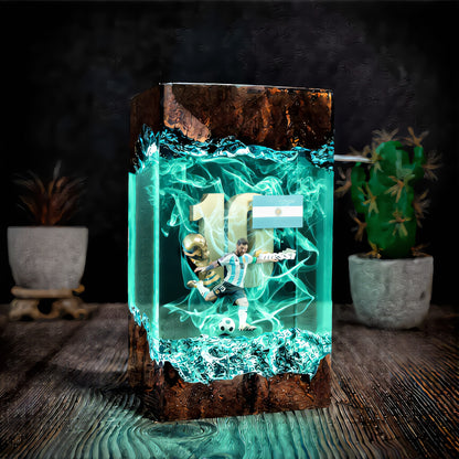 The Football GOAT: Iconic Number 10 Resin Lamp