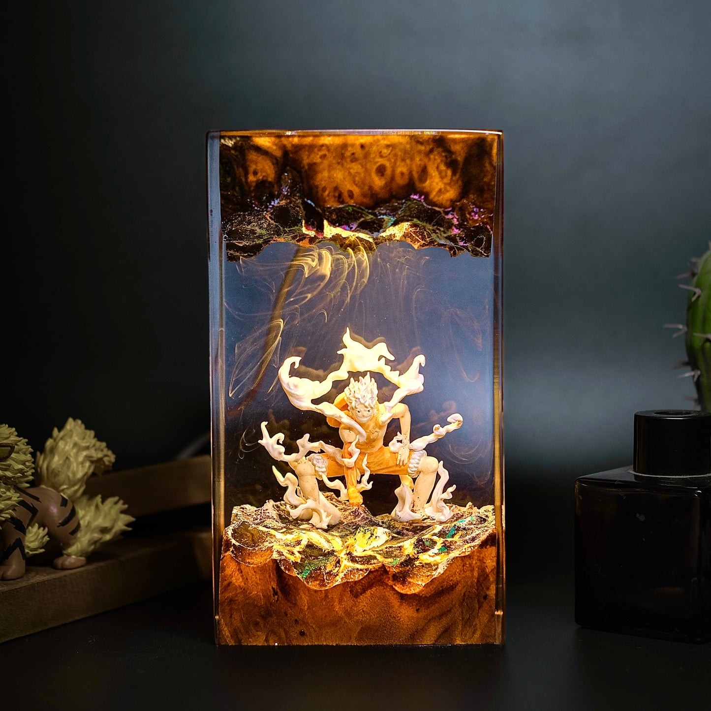 White Cloud Warrior: The Laughing Legend Resin Lamp