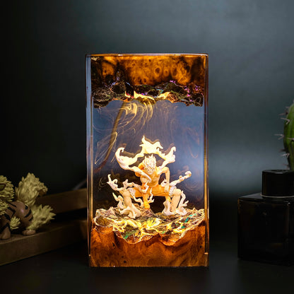 White Cloud Warrior: The Laughing Legend Resin Lamp