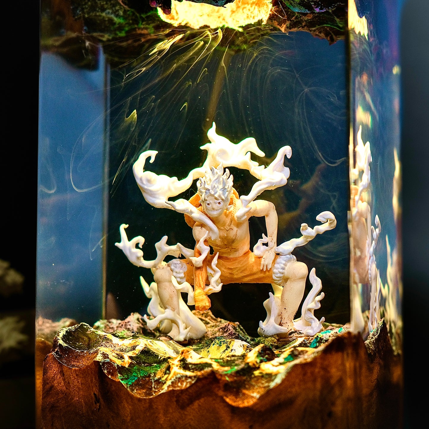 White Cloud Warrior: The Laughing Legend Resin Lamp