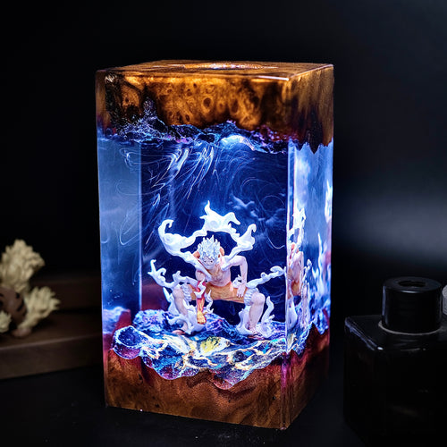 White Cloud Warrior: The Laughing Legend Resin Lamp
