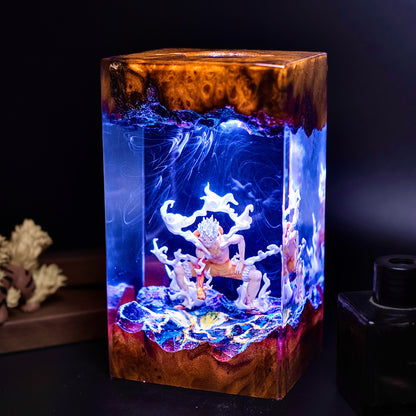 White Cloud Warrior: The Laughing Legend Resin Lamp