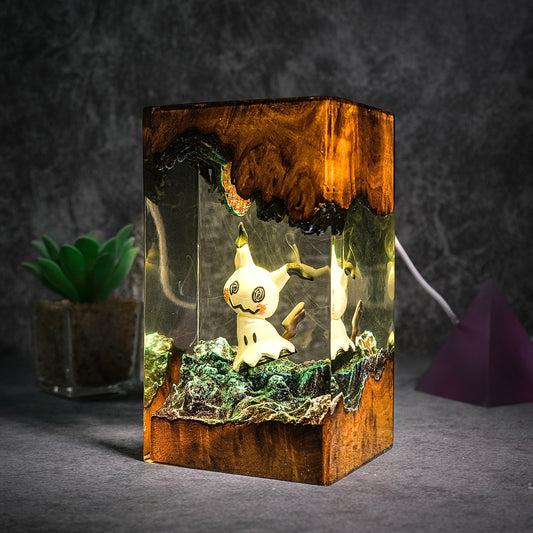 Shadow Behind the Mask: The Silent Friend Resin Lamp