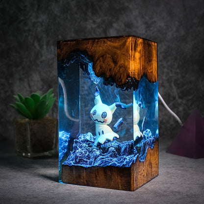 Shadow Behind the Mask: The Silent Friend Resin Lamp