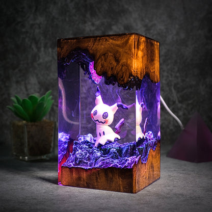 Shadow Behind the Mask: The Silent Friend Resin Lamp