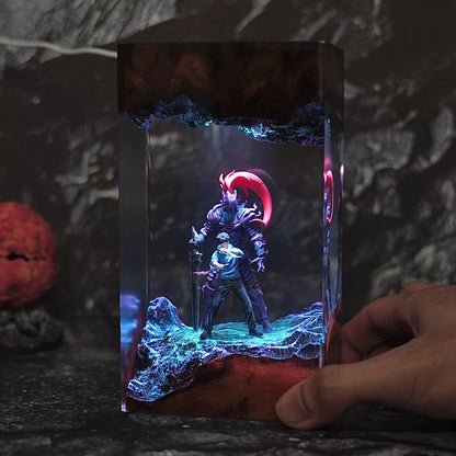 Jin-Woo & Igris Resin Lamp
