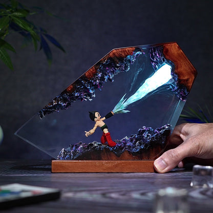 The Atomic Boy: Future Guardian Resin Lamp