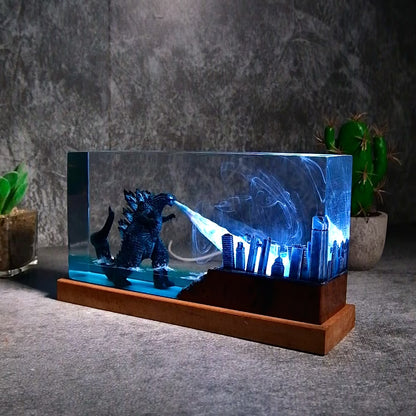 The Primal Sovereign: Urban Destroyer Resin Lamp