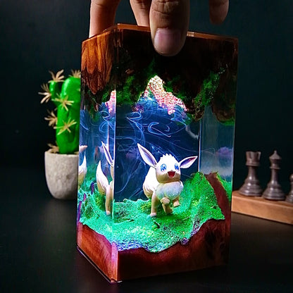 The Infinite Fox: Evolution Path Resin Lamp
