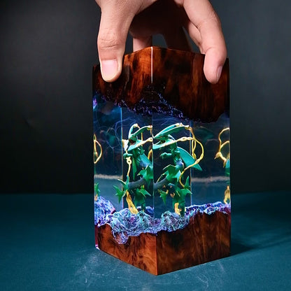 Ruler of the Clouds: Green Legend Resin Lamp