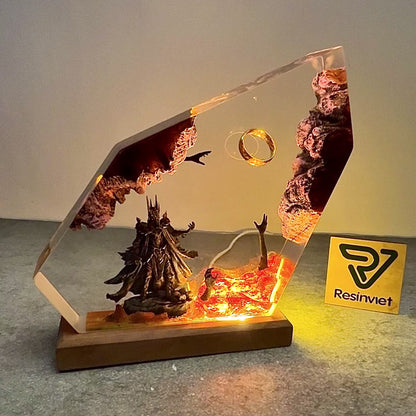 Master of the Rings: Dark Fortress Resin Lamp
