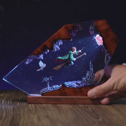 The Boy Who Lived: Magical Castle Resin Lamp