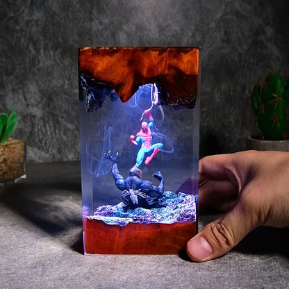 Sticky Webs & Dark Ooze: The Ultimate Duel Resin Lamp