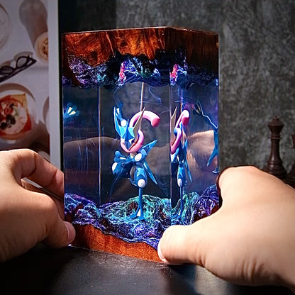 Aqua Ninja: The Cobalt Striker Resin Lamp