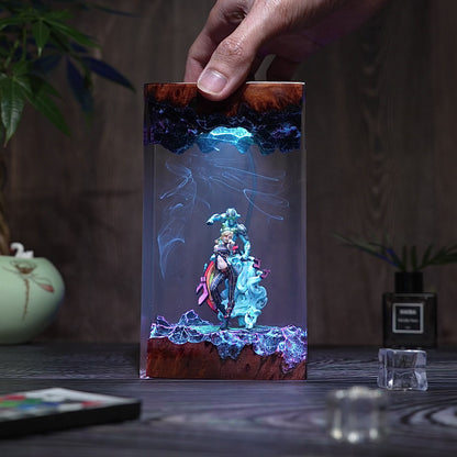 The Stone Prison: String of Freedom Resin Lamp