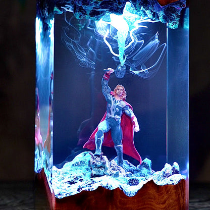 The Asgardian Warrior: Eternal Thunder Resin Lamp
