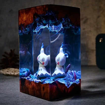 Shadow Behind the Mask: The Silent Friend Resin Lamp