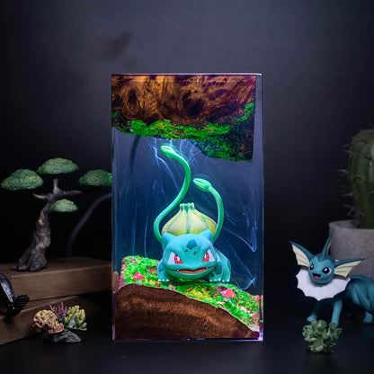 The Seed Guardian: Forest Bloom Resin Lamp