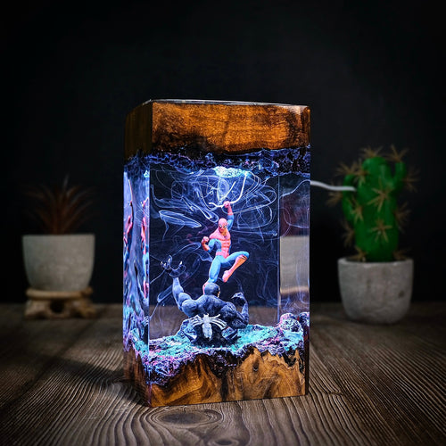 Sticky Webs & Dark Ooze: The Ultimate Duel Resin Lamp
