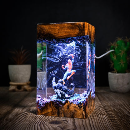 Sticky Webs & Dark Ooze: The Ultimate Duel Resin Lamp