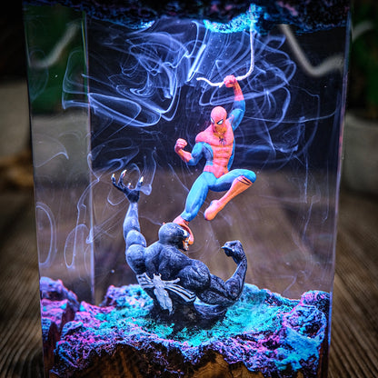 Sticky Webs & Dark Ooze: The Ultimate Duel Resin Lamp