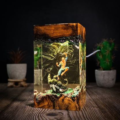 Sticky Webs & Dark Ooze: The Ultimate Duel Resin Lamp