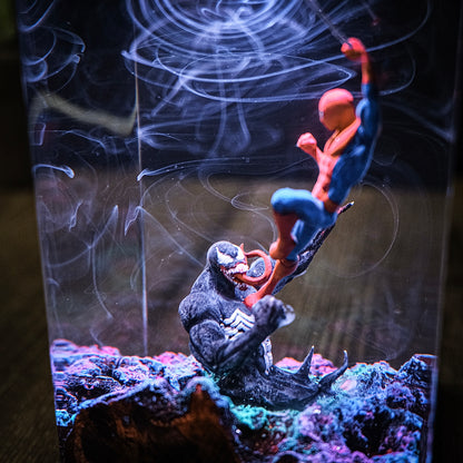 Sticky Webs & Dark Ooze: The Ultimate Duel Resin Lamp