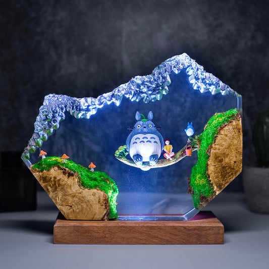 The Forest Guardian: Giant Spirit Resin Lamp