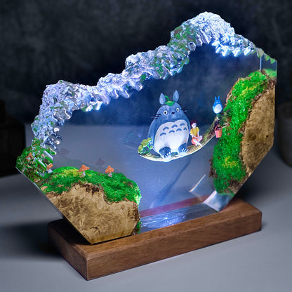 The Forest Guardian: Giant Spirit Resin Lamp