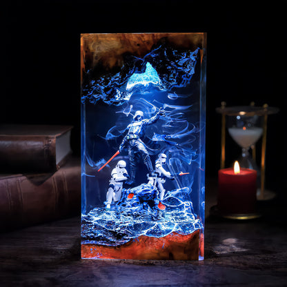 The Shadow Commander: Starry Nebula Resin Lamp