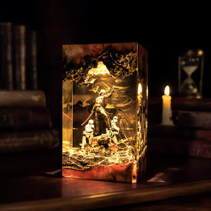 The Shadow Commander: Starry Nebula Resin Lamp