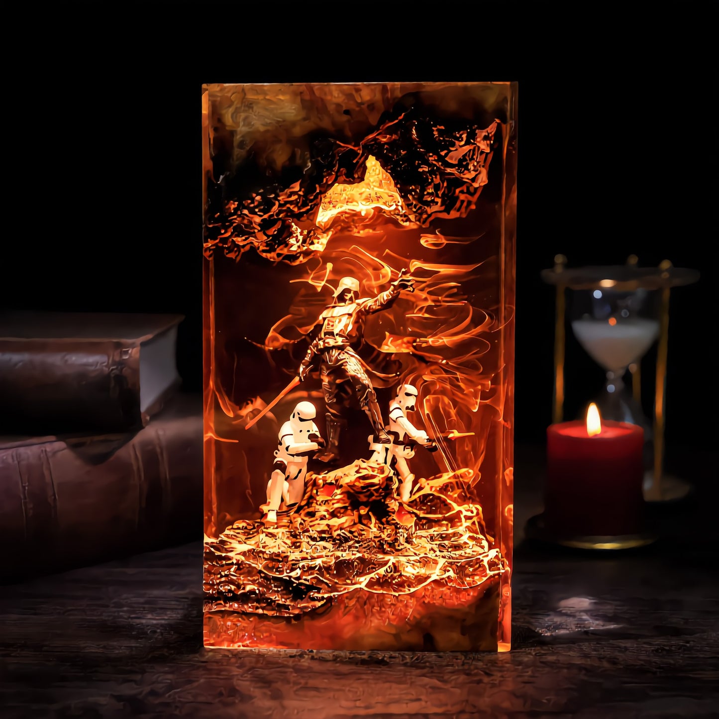 The Shadow Commander: Starry Nebula Resin Lamp
