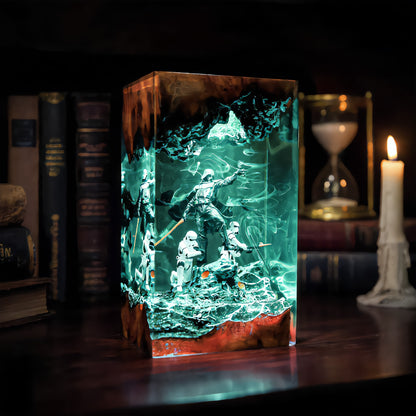 The Shadow Commander: Starry Nebula Resin Lamp