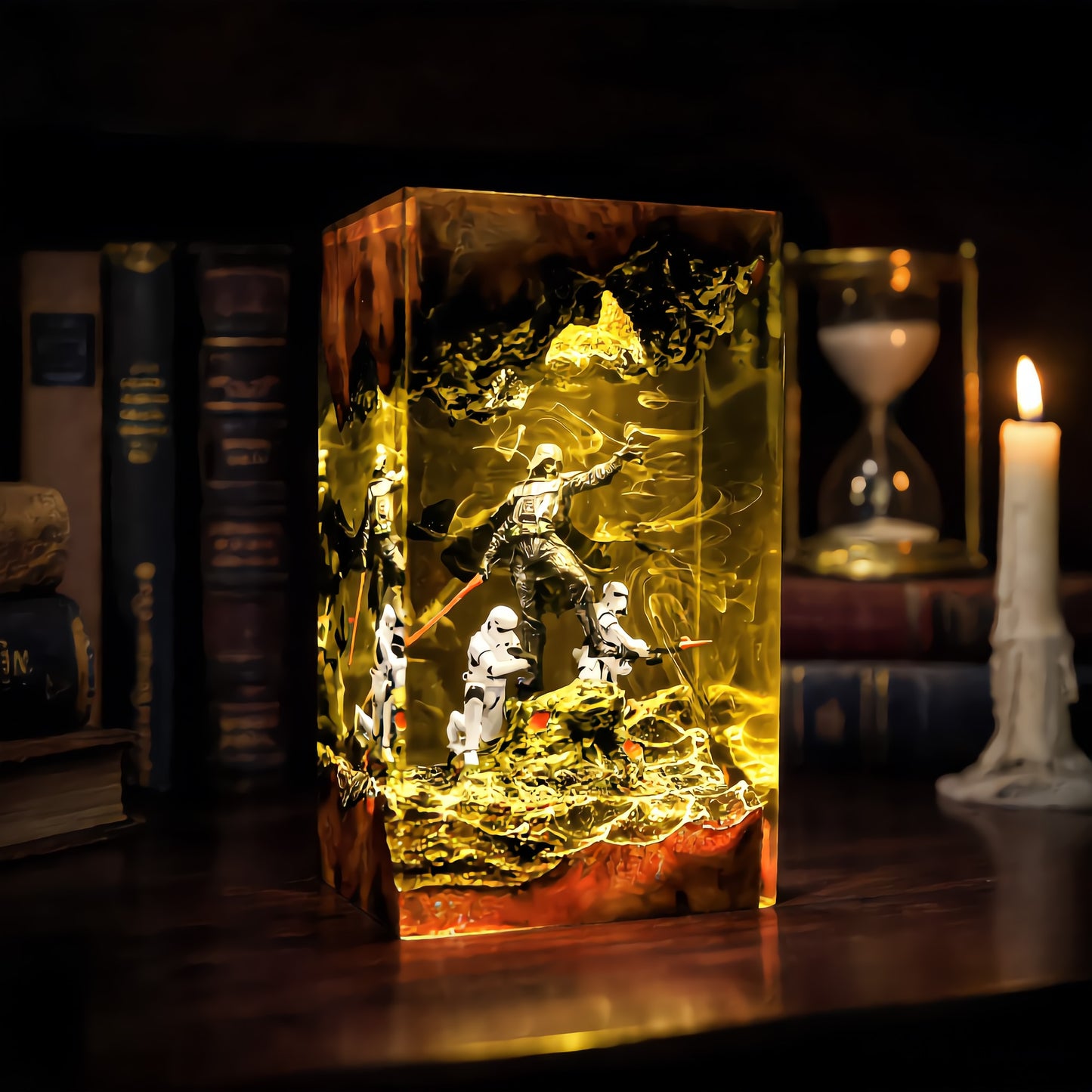 The Shadow Commander: Starry Nebula Resin Lamp