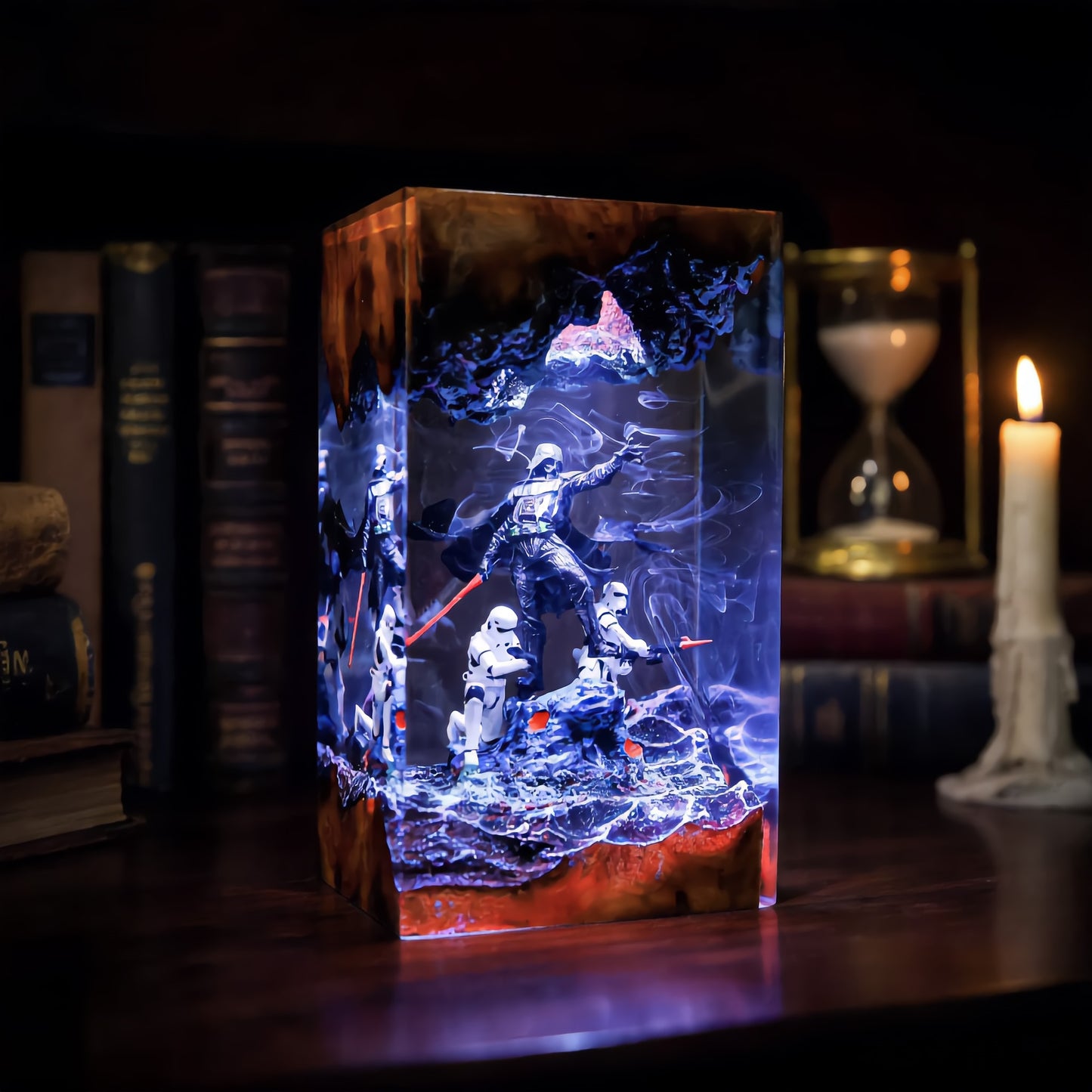 The Shadow Commander: Starry Nebula Resin Lamp