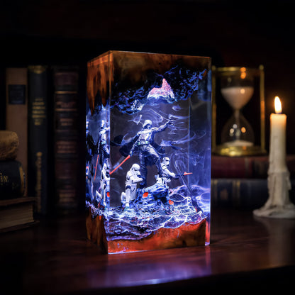 The Shadow Commander: Starry Nebula Resin Lamp