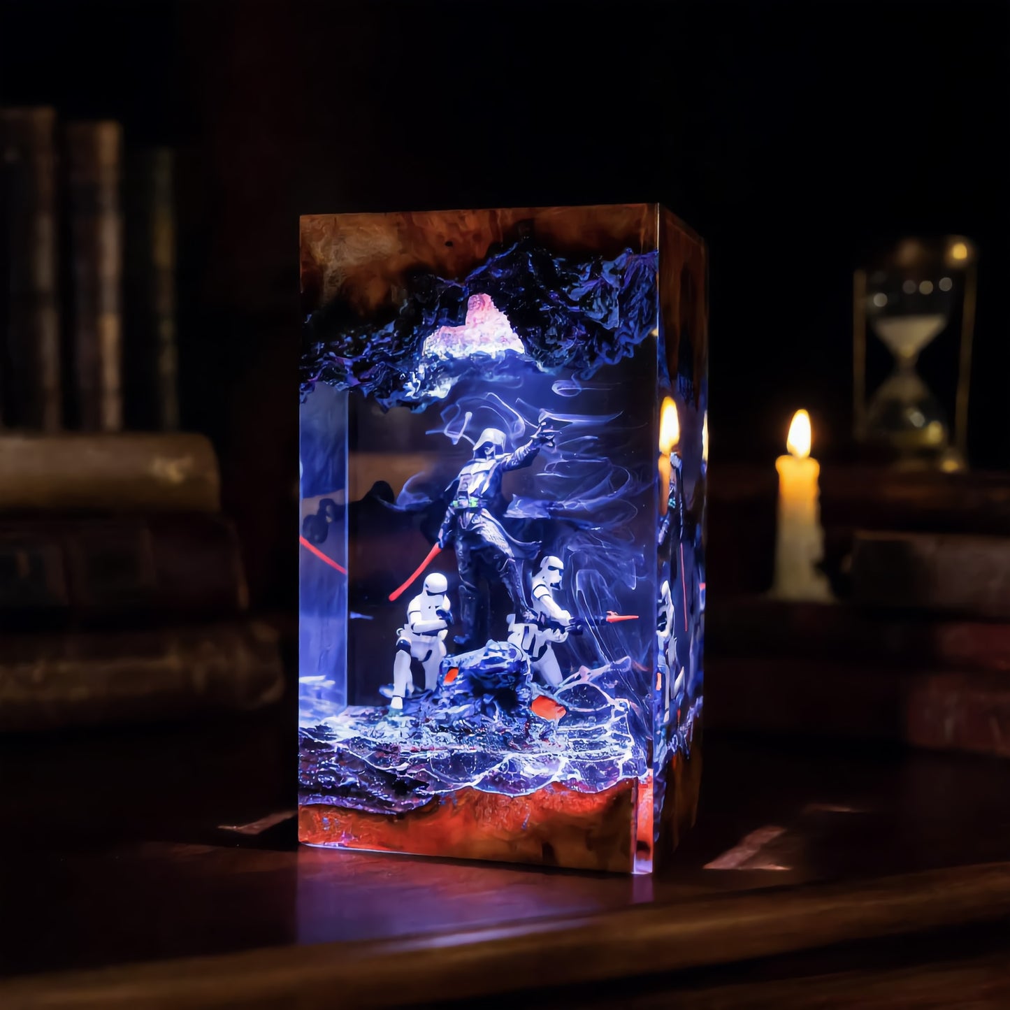 The Shadow Commander: Starry Nebula Resin Lamp