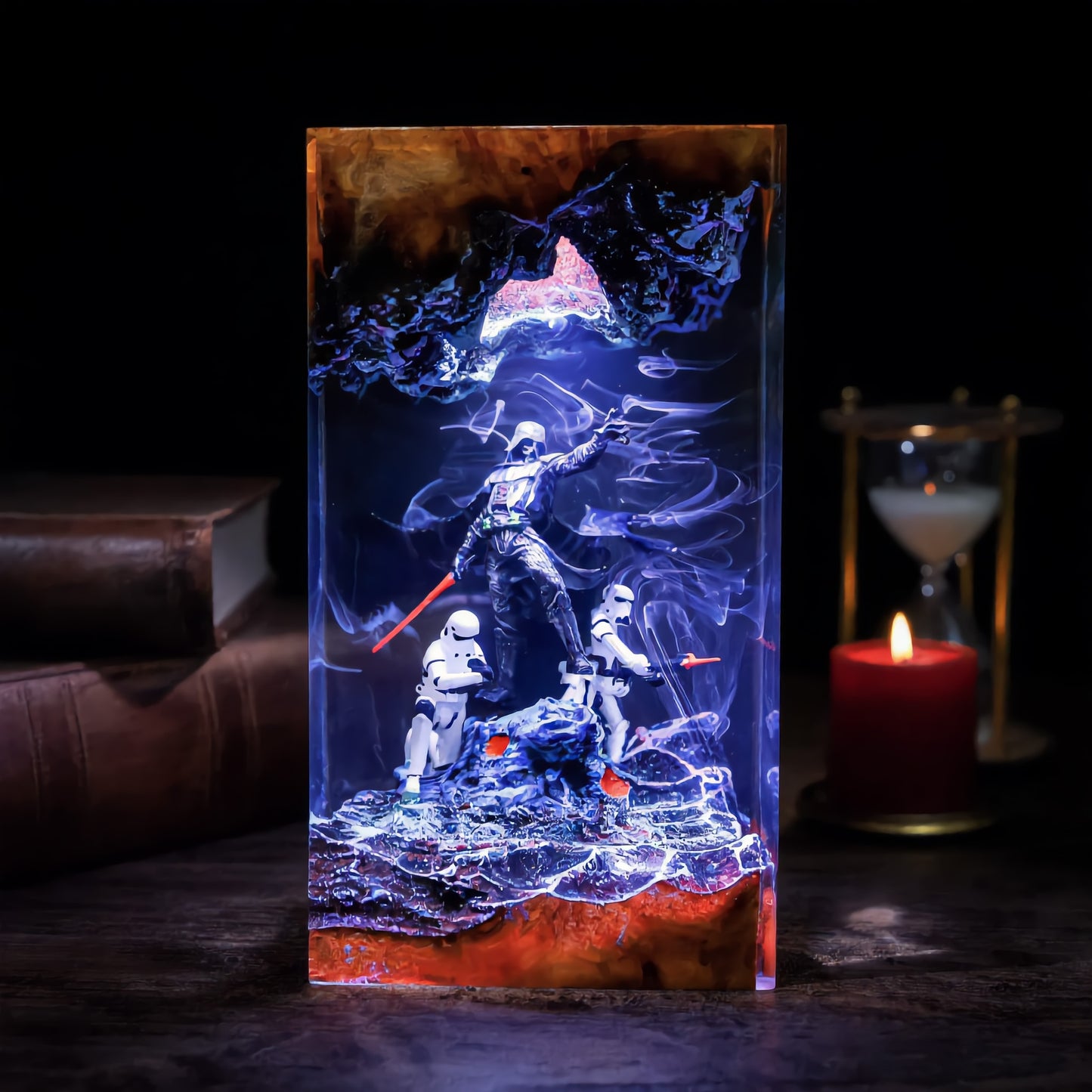 The Shadow Commander: Starry Nebula Resin Lamp